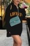 autumn & winter new 3 colors stretch letter knitted button long sleeves fashion sweater_Black
