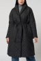 winter new stylish five colors solid color warm cotton high quality casual long coat (with belt)_Black
