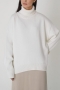 winter new 8 colors knitted slight stretch long sleeve stylish casual all-match sweater_Black_White
