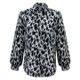 non stretch leopard printing turndown collar single breasted casual blouse_Leopard_Multicolor