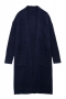 slight stretch simple solid color pocket loose mid length knit cardigan sweater_Light Green_Dark Blue