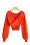 slight stretch solid color 5 colors kink slim stylish exquisite knitted sweater_Black_Dark Green_Brown_Orange
