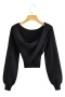 slight stretch solid color 5 colors kink slim stylish exquisite knitted sweater_Black