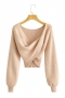 slight stretch solid color 5 colors kink slim stylish exquisite knitted sweater_Black_Dark Green_Brown_Orange_Khaki