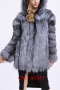s-4xl plus size inelastic 3 colors hooded warm fur casual outerwear_Black_White_Dark Gray