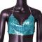 non-stretch solid color 5-colors metal chain sequins backless sexy vest_Sky Blue