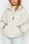 xs-xl new 10 colors non-stretch zip-up pocket fashion warm cotton jacket_Black_White