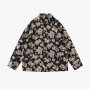 plus size non-stretch high street fashion bear printing jacket(size run big)_Black