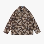 plus size non-stretch high street fashion bear printing jacket(size run big)_Black_Brown