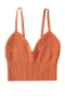 sexy slight stretch knitted 7 colors orange sling crop tank top(size run small)_Black_White_Pink_Orange