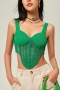 sexy slight stretch 4 colors hollow knitted irregular sling vest(size run small)_Black_Magenta_Green
