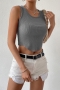 exquisite 7 colors stretch knitted slim all-match vest_Black_White_Gray