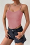 stylish 6 colors stretch knitted sling solid color slim vest_Black_White_Pink