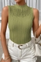 stylish 8 colors mesh see through stretch knitted slim vest_Black_White_Pink_Yellow_Green