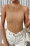 stylish 8 colors mesh see through stretch knitted slim vest_Black_White_Pink_Yellow_Green_Sky Blue_Beige_Khaki 