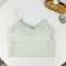exquisite slight stretch solid color padded tank top_Black_White_Green