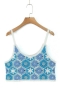 exquisite slight stretch knitted beaded crop vest size run small_Dark Green_Blue