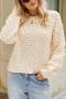 stylish slight stretch cut out knitted 3 colors all-match sweater_Rose Red_Dark Blue_Beige