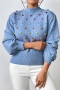 stylish slight stretch 5 colors fur-ball decor all-match sweater_Black_White_Gray_Blue