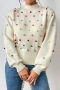 stylish slight stretch 5 colors fur-ball decor all-match sweater_Black_White_Gray_Blue_Beige