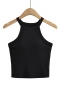 sexy slight stretch 5 colors padded all-match tank top(size run small)_Black
