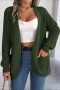 casual slight stretch knitted 5 colors pocket cardigan sweater(only cardigan)_White_Gray_Rose Red_Dark Green