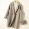 casual non-stretch wool suit collar long outerwear size run small_Black_Beige_Khaki _Brown