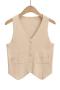 exquisite slight stretch knitted 4 colors crop blazer vest(size run small)_Black_Green_Beige