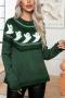 halloween plus-size ghost retro polka dot loose knitted sweater_Black_Rose Red_Orange_Dark Green