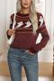 halloween plus-size ghost retro polka dot loose knitted sweater_Black_Rose Red