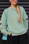 casual slight stretch letter fixed printing loose all-match sweatshirt_Pink_Green