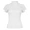 casual non-stretch solid color half-high collar t-shirts_Black_White