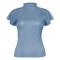 casual non-stretch solid color half-high collar t-shirts_Black_White_Gray_Pink_Light Pink_Light Green_Dark Green_Haze Blue