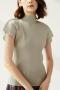 casual non-stretch solid color half-high collar t-shirts_Black_White_Gray_Pink_Light Pink_Light Green