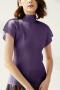 casual non-stretch solid color half-high collar t-shirts_Black_White_Gray_Pink_Light Pink_Light Green_Dark Green_Haze Blue_Purple
