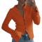 sexy slight stretch 7-colors solid bell sleeve knitted cardigan thin sweater_Black_Dark Gray_Magenta_Orange