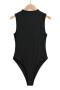 stylish slight stretch 5 colors sleeveless all-match bodysuit(size run small)_Black