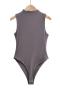 stylish slight stretch 5 colors sleeveless all-match bodysuit(size run small)_Black_White_Gray_Dark Gray