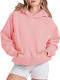 casual slight stretch 8 colors hooded pocket loose sweatshirt(only sweatshirt)_Black_Pink
