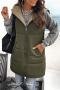 casual plus size slight stretch with teddy fleece hooded zip-up jacket_Black_Gray_Light Pink_Green_Dark Green