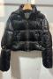 xs-l casual non-stretch silver zip-up warm puffer outerwear(size run small)_Black