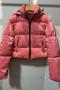 xs-l casual non-stretch silver zip-up warm puffer outerwear(size run small)_Black_Watermelon Red