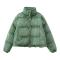 xs-l casual non-stretch corduroy single-breasted puffer jacket(size run small)_Green