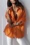 casual plus size non-stretch solid color pocket loose shirt_Gray_Pink_Magenta_Orange