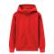 casual plus size non-stretch solid cardigan hooded sweatshirt size run big_Black_Dark Gray_Red