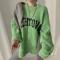 casual slight stretch letter printing knitted sweaters(size run small)_Gray_Pink_Green