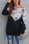 casual plus size slight stretch patchwork camo print sweatshirt_Gray_Green_Dark Blue_Multicolor