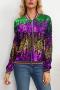 casual plus size slight stretch gradient sequins baseball jacket_Purple_Darkviolet