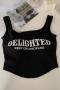 slight stretch 5 colors letter printing padded tank top(suitable for 88-138 lb)_Black
