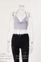 sexy 7-colors solid color metal sequins chain halter neck backless vest_Black_Red_Magenta_Light Purple